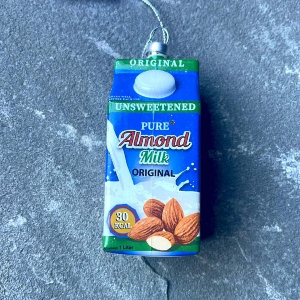 Almond Milk Glass Christmas Tree Ornament
